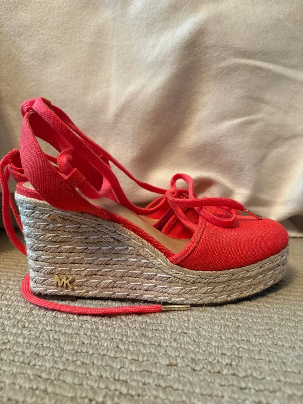Michael Kors Espadrille Platforms with Ankle Tie